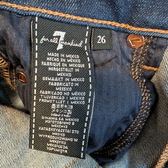 7 For All Mankind Aubrey Denim High Waisted Skinny jeans Size 26 - Picture 7 of 11